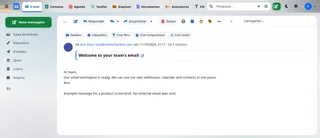 A message from Ana at commsharbor.com open in the webmail.